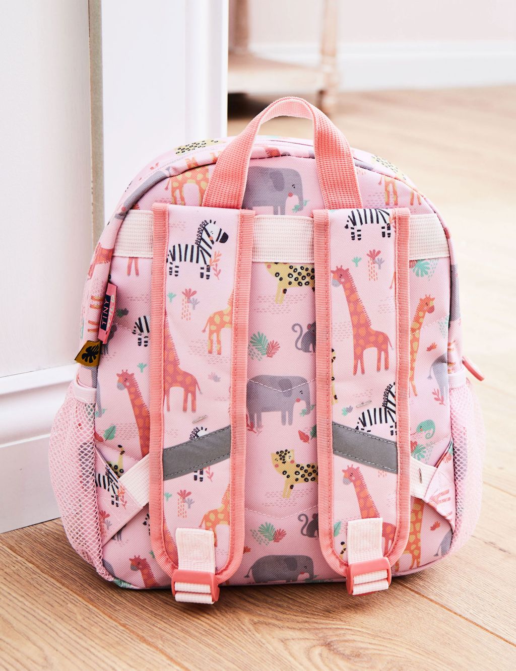 Personalised Pink Safari Medium Backpack image 2