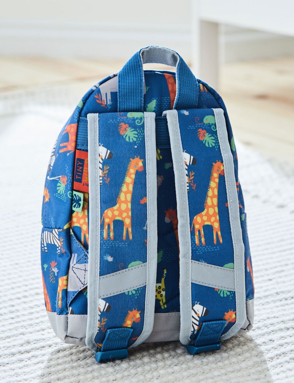 Personalised Navy Safari Mini Backpack image 2