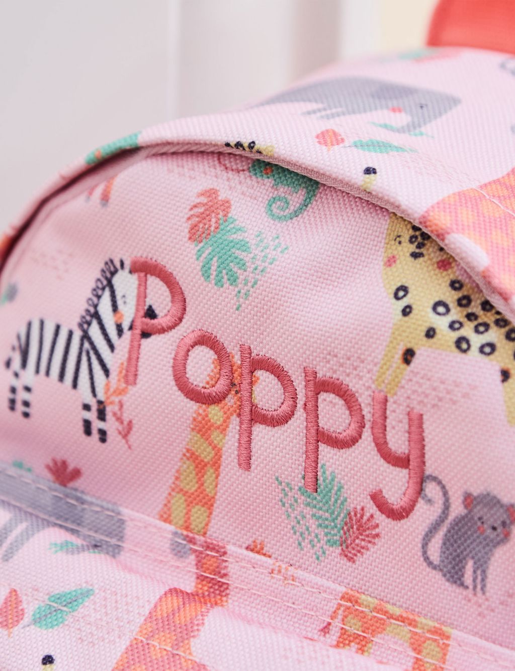 Personalised Pink Safari Mini Backpack image 3