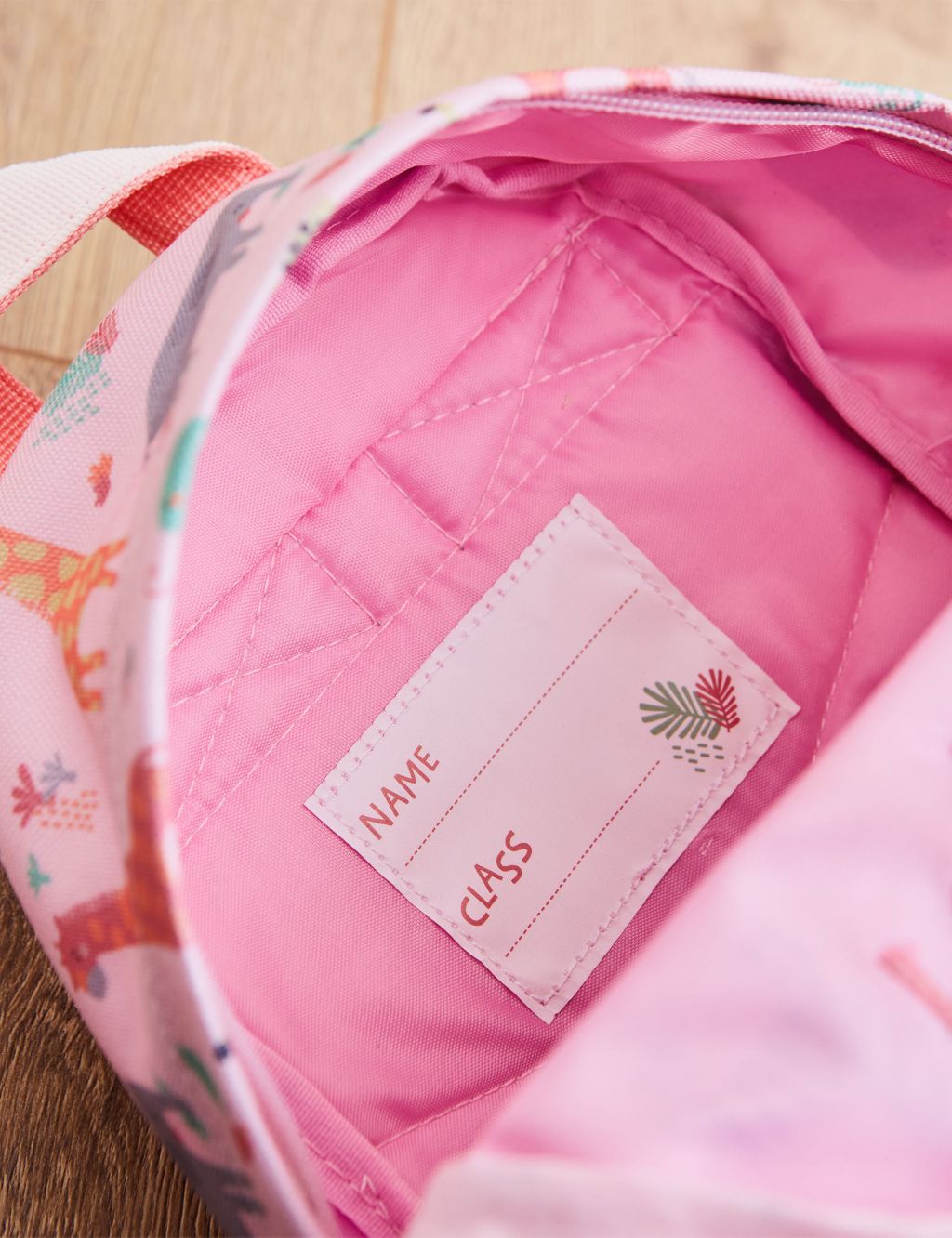Personalised Pink Safari Mini Backpack image 4