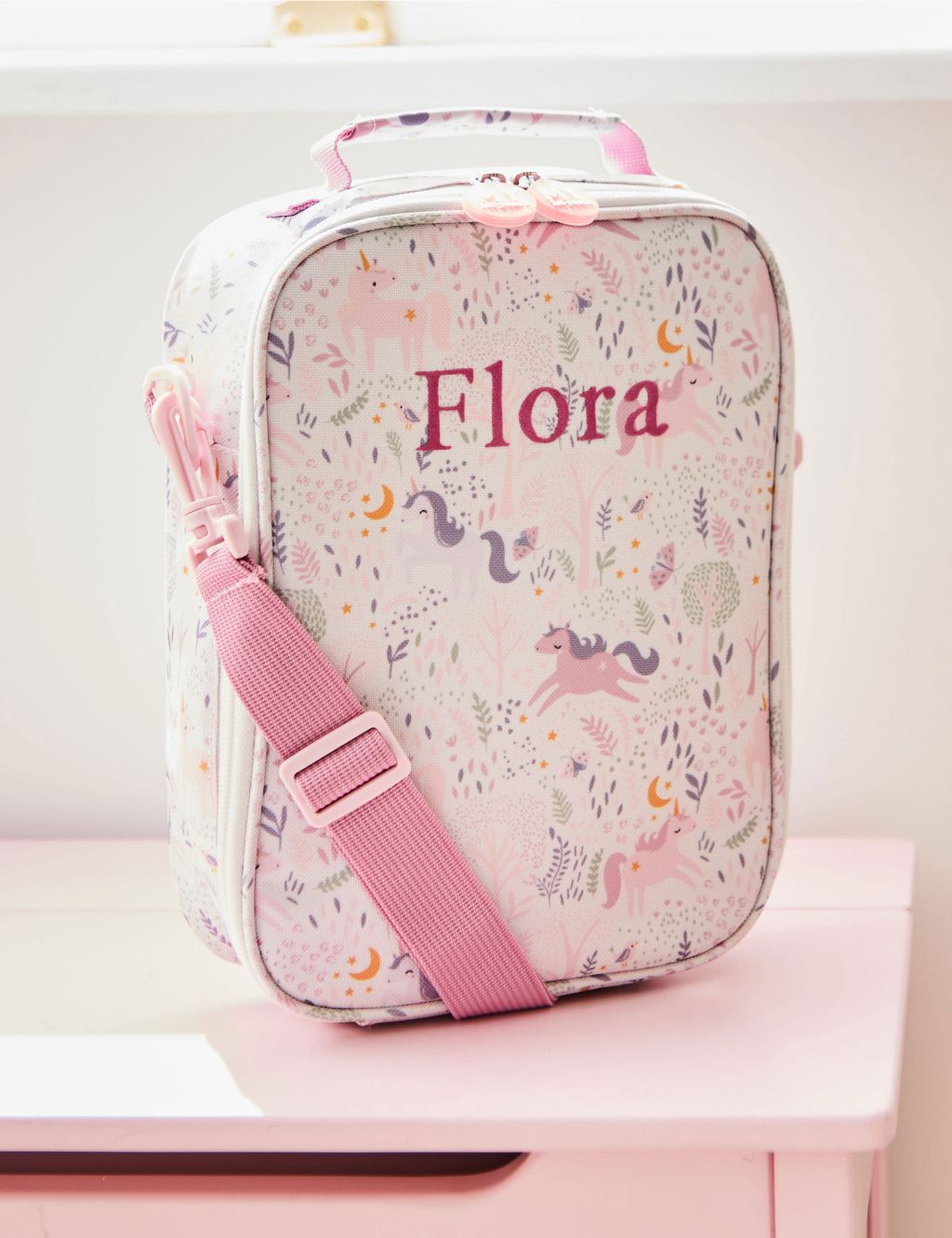 Personalised Pink Magical Unicorn Lunch Bag