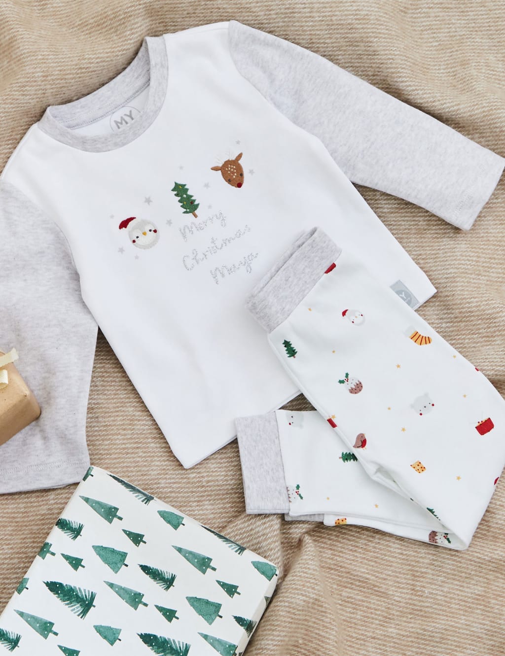 Personalised Merry Christmas Pyjamas (0-6 Yrs) image 1