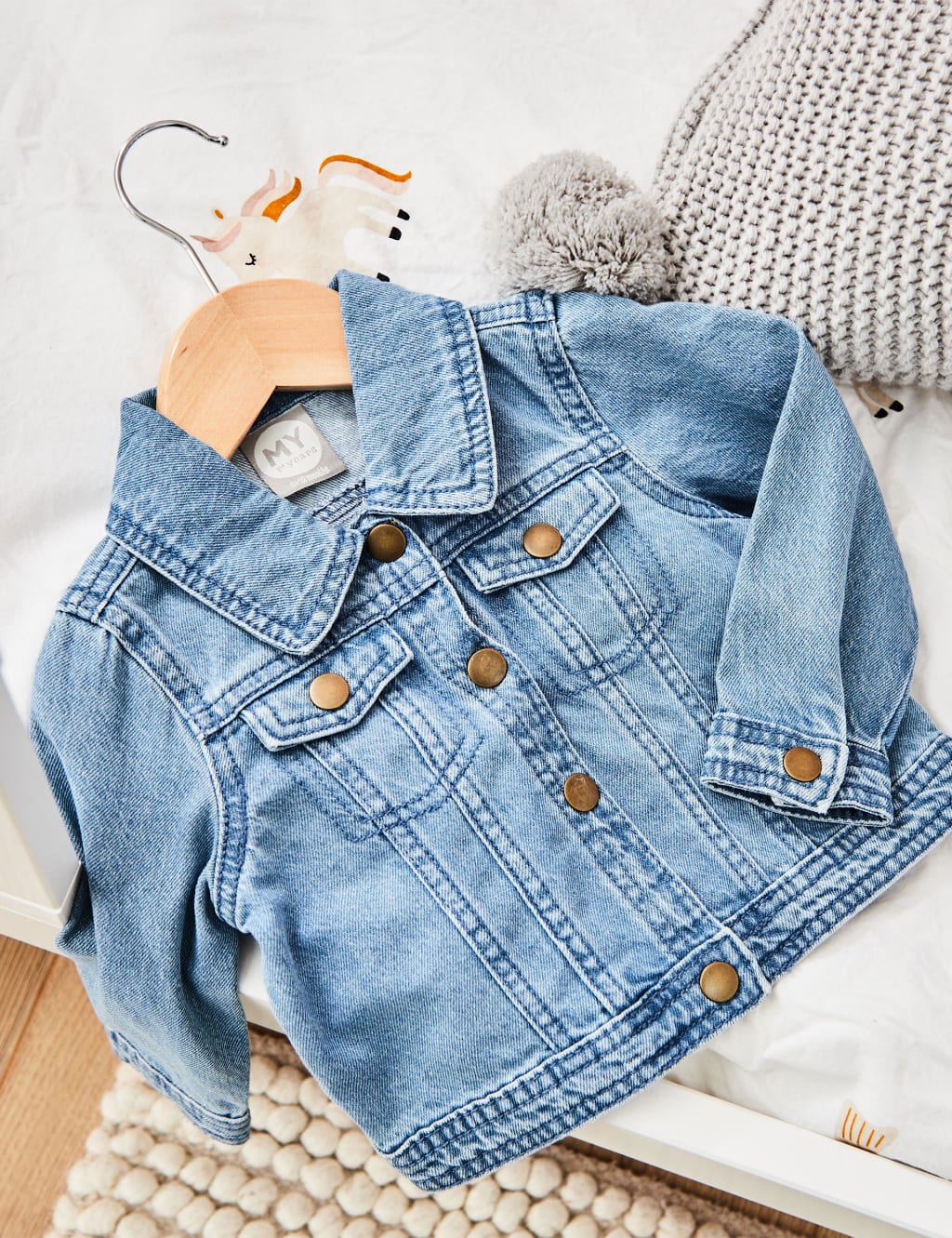 Kids personalised denim jacket  Baby denim jacket, Jackets, Personalised  christmas presents