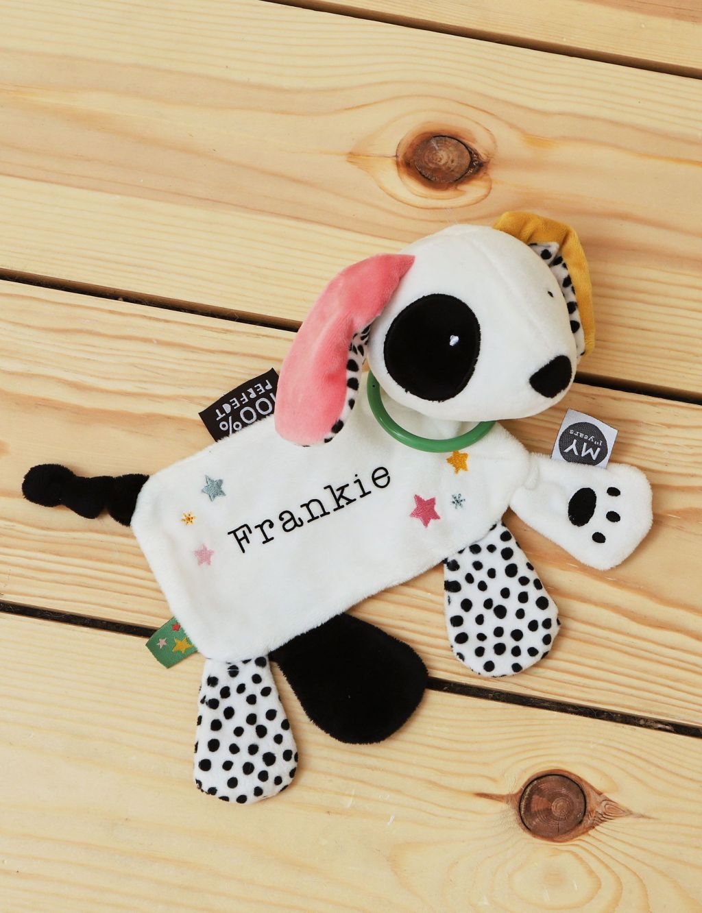 Personalised Mini Mono Patterned Dog Activity Toy image 1