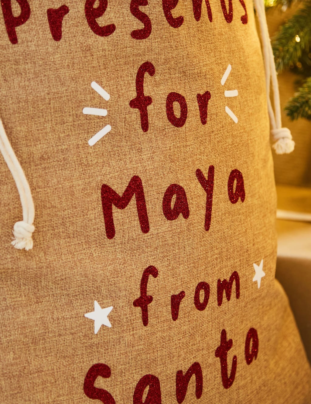 Personalised Presents Hessian Sack image 2