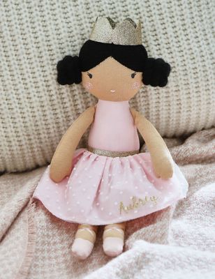 My 1St Years Personalised Ballerina Doll With Black Hair - Pink, Pink