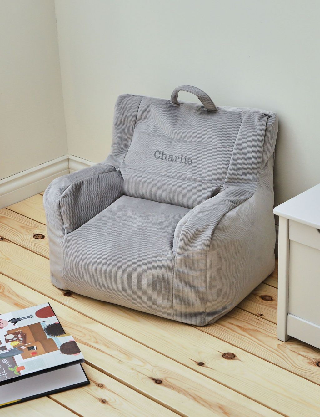Personalised Grey Bean Bag Chair