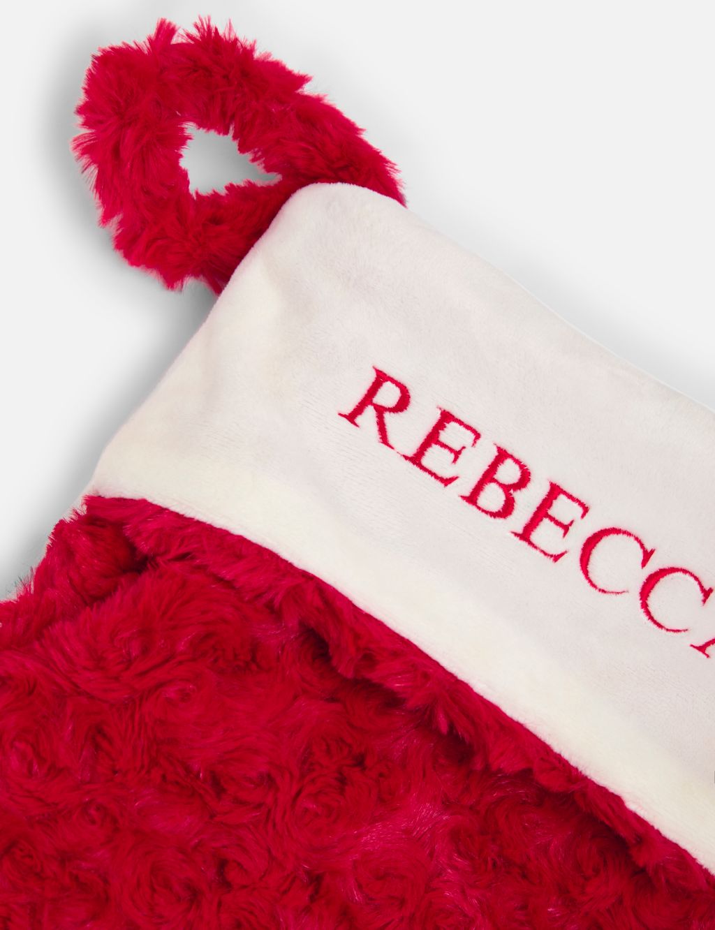Personalised Name Red Plush Stocking by Dollymix image 3