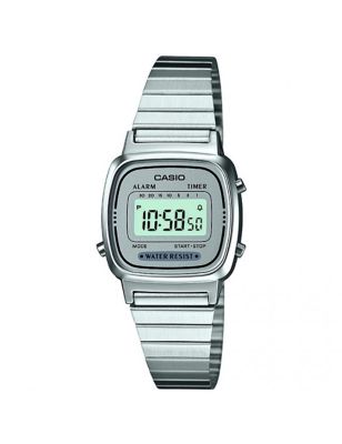Womens Casio Collection Stainless Steel Watch - Silver, Silver