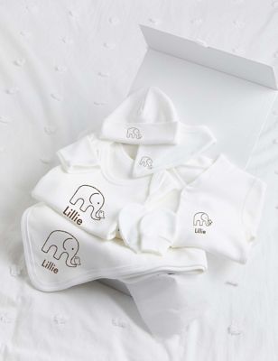 Molly & Monty Personalised Classic Ultimate Collection Set (0-12 Mths) - 0-3 M - White, White