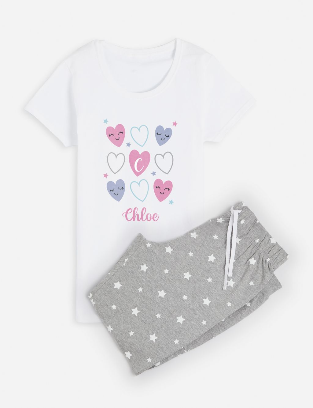 Personalised Heart Pyjamas (5-12 Yrs)