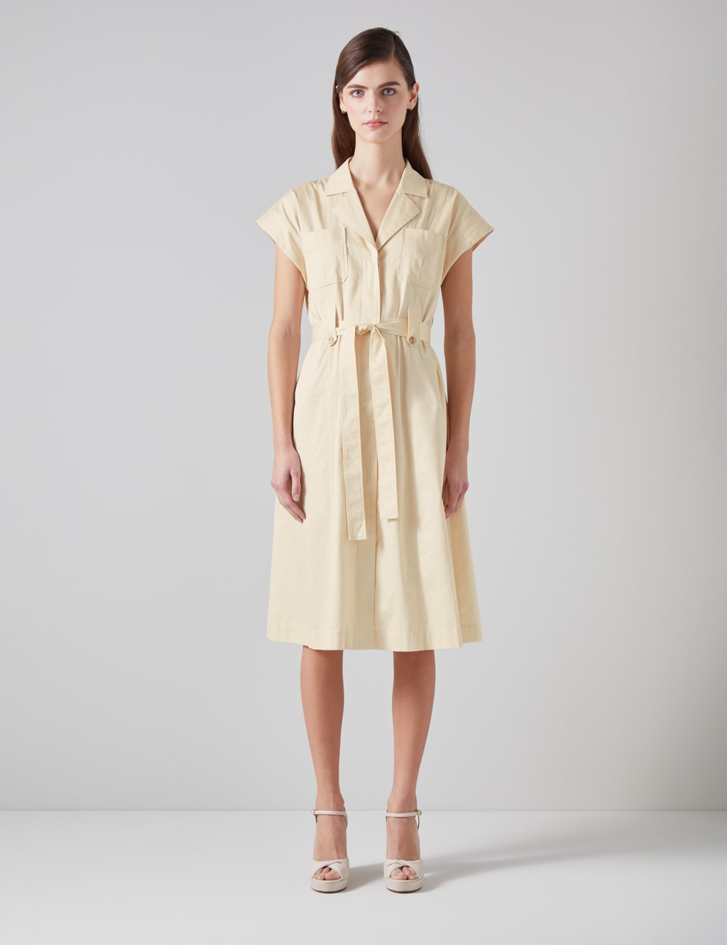 Buy Women's Cream Shirt Dress Dresses Online