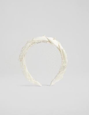 Lk Bennett Women's Beaded Plaited Headband Fascinator - White, White