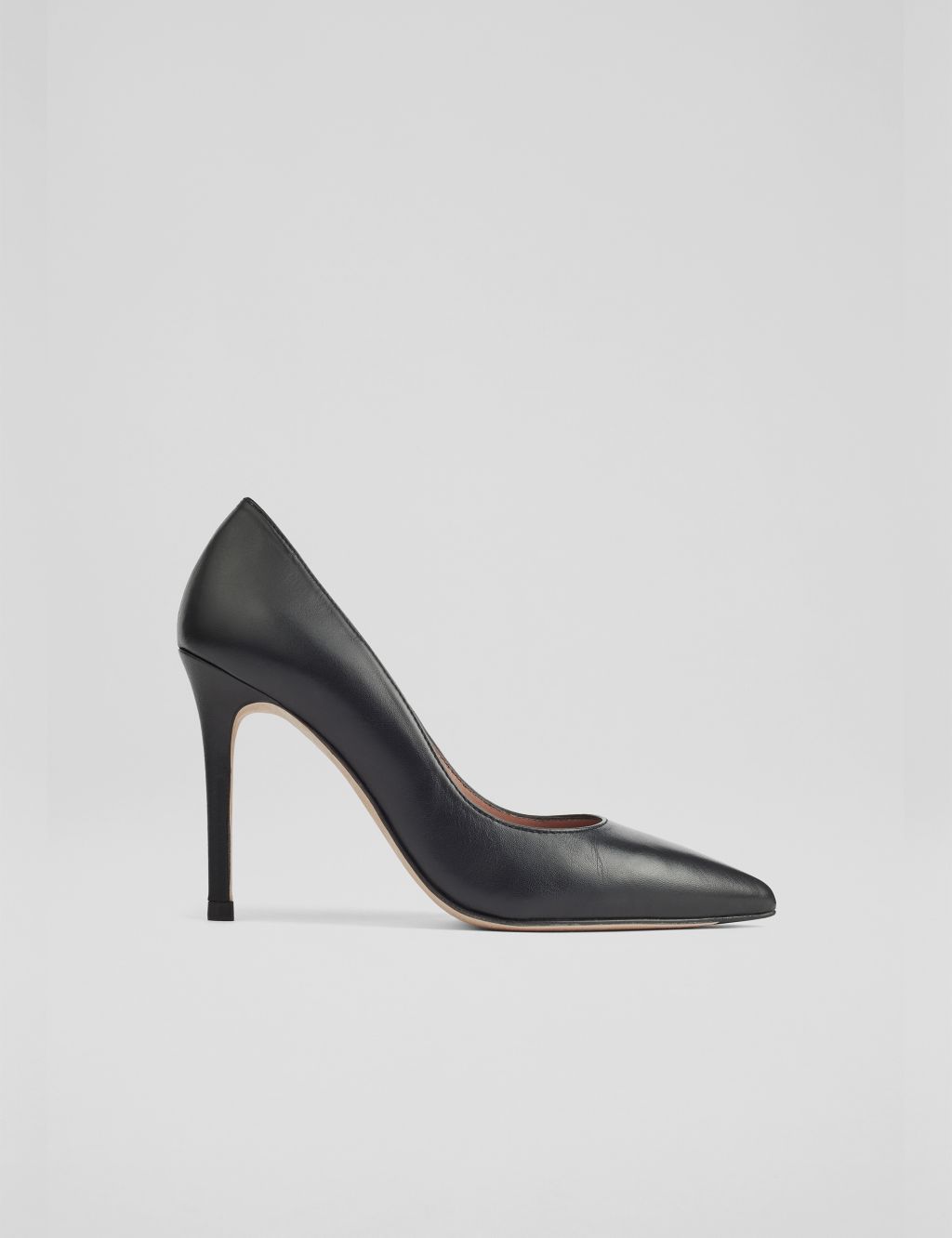 Leather Stiletto Heel Pointed Court Shoes