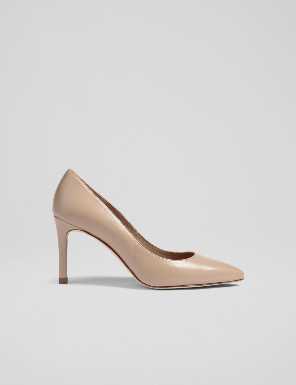 Leather Stiletto Heel Court Shoes