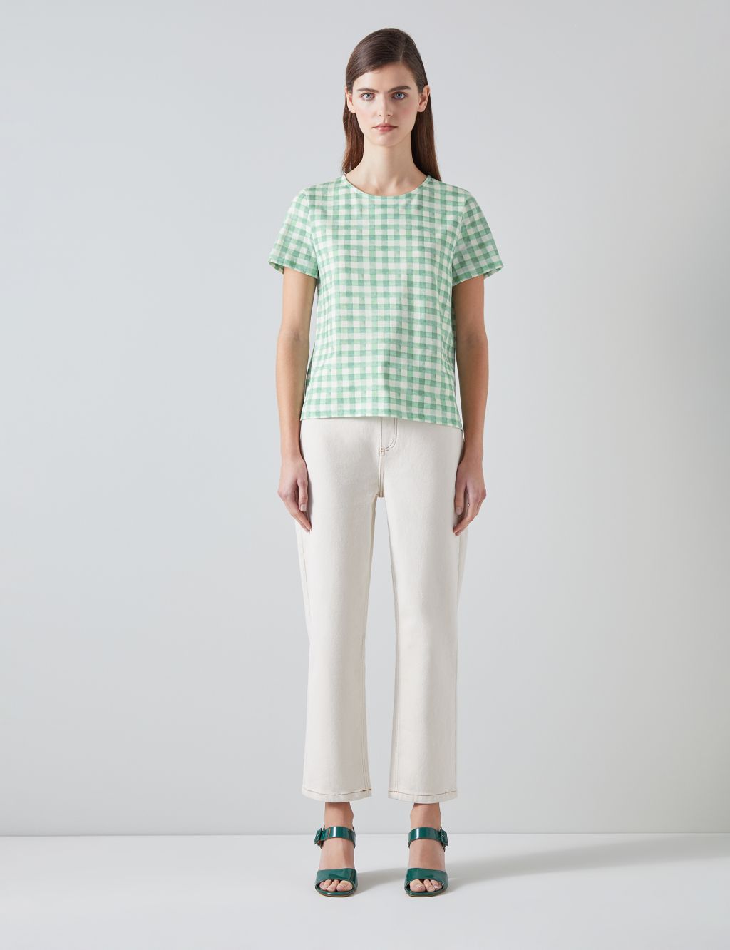 Pure Cotton Checked T-Shirt