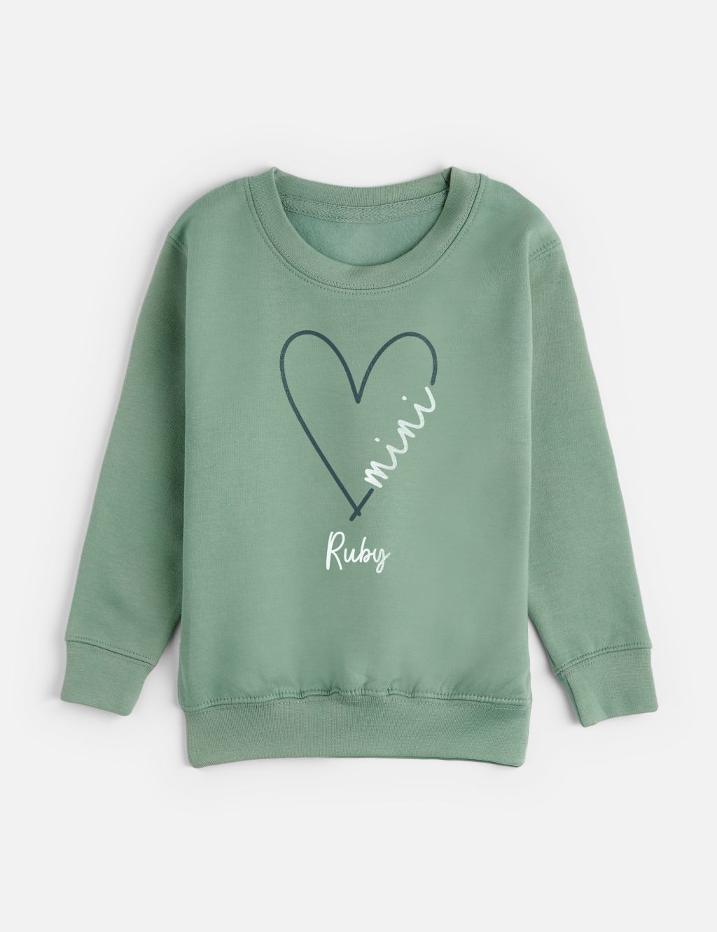 Personalised Kids Heart Mini Sweatshirt (1-11 Yrs)