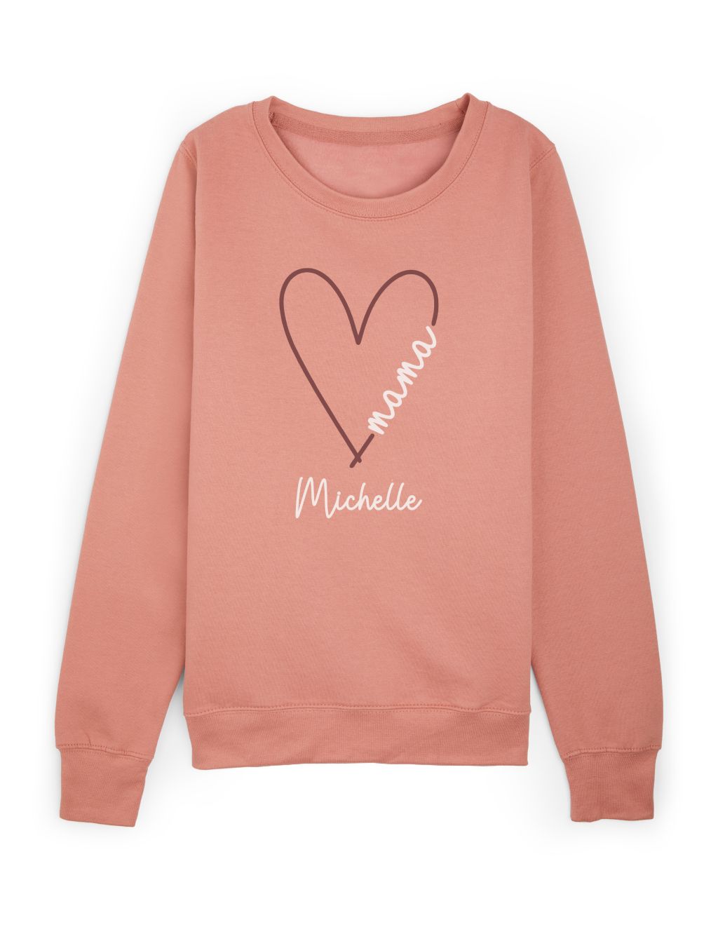 Personalised Ladies Mama Heart Sweatshirt