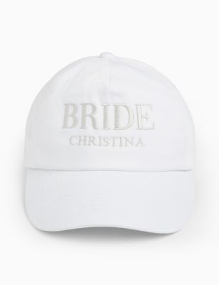 Dollymix Womens Personalised Bride Cap - White, White