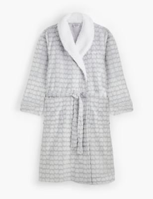Dollymix Women's Personalised Women's Fleece Robe - S-M - Grey, Grey
