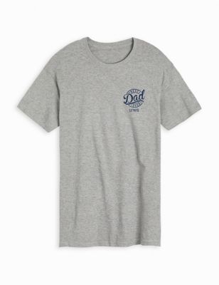 Dollymix Mens Personalised Best Dad T Shirt - Grey, Grey