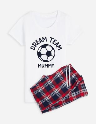 Dollymix Womens Personalised Womens Football Pyjamas - White, White