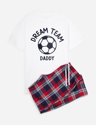 Dollymix Mens Personalised Men's Football Pyjamas - XXL - White, White
