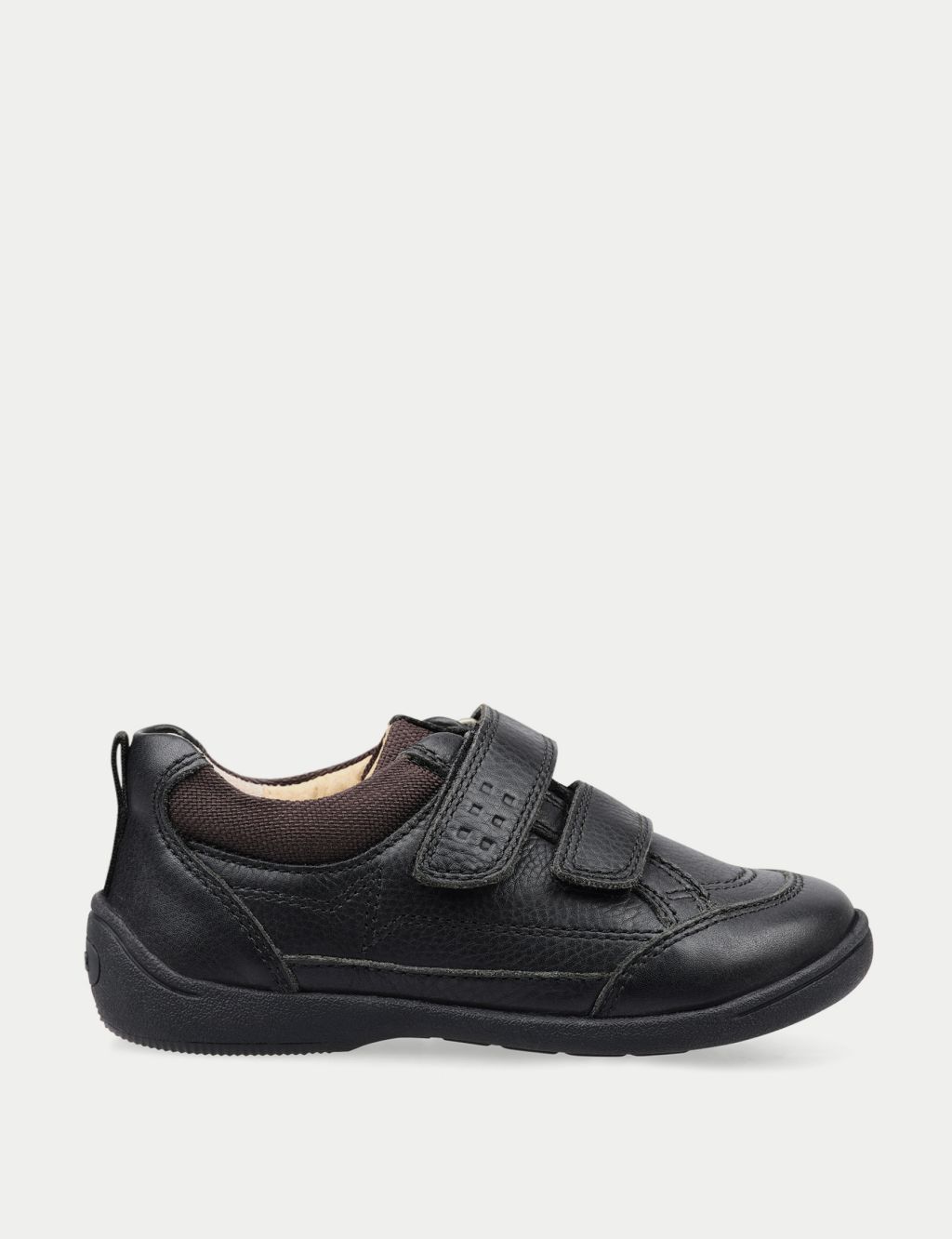 Kids' Leather Riptape Schoolwear Shoes (3 Small - 10.5 Small)