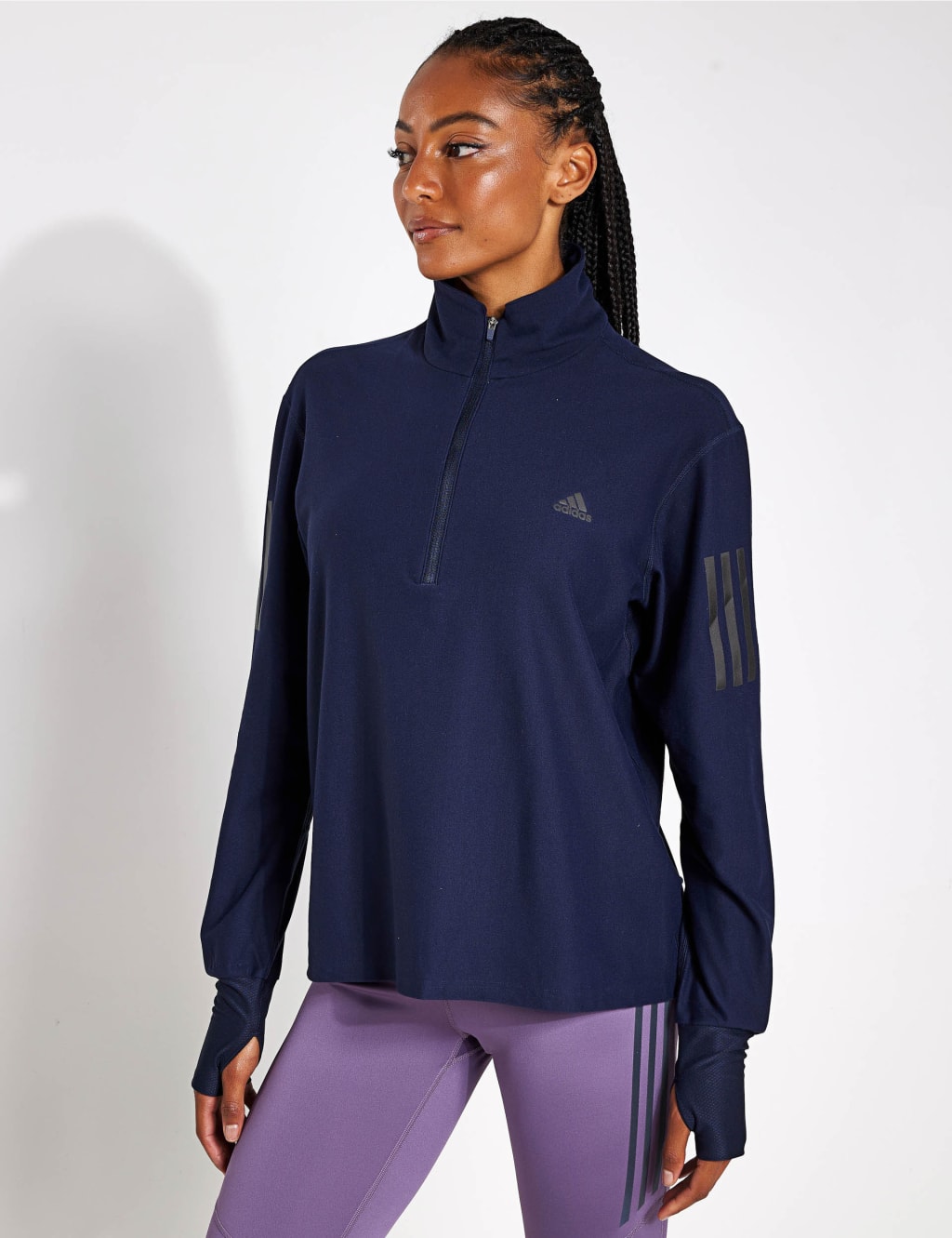 Own The Run Funnel Neck Half Zip Sweatshirt