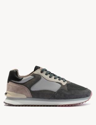 Hoff Womens City Leather Trainers - 3 - Grey Mix, Grey Mix,Pastel Mix,Pink Mix
