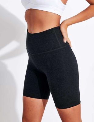 Beyond Yoga Women's Spacedye High Waisted Biker Shorts - Black, Black
