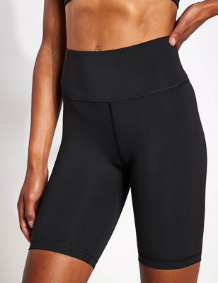 Adidas Women's Optime Training High Waisted Gym Shorts - XS - Black, Black