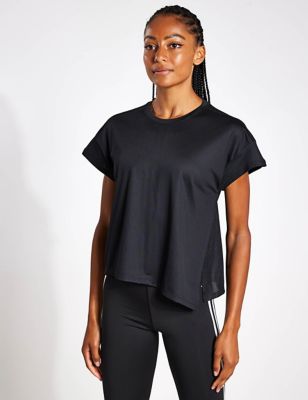 Adidas Womens HIIT HEAT.RDY Quickburn T-Shirt - XS - Black Mix, Black Mix