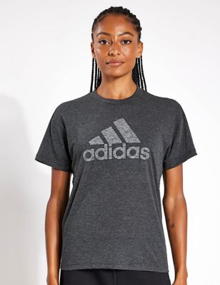 Adidas Womens Future Icons 3.0 T-Shirt with Cotton - XS - Black/Grey, Black/Grey