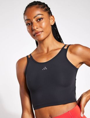 Adidas Womens HIIT Heat.RDY Crop Vest Top - L - Black, Black