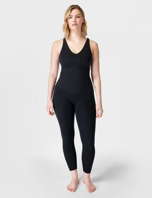 Sweaty Betty Women's Super Soft V-Neck Strappy Fitted Vest Top - Black, Black