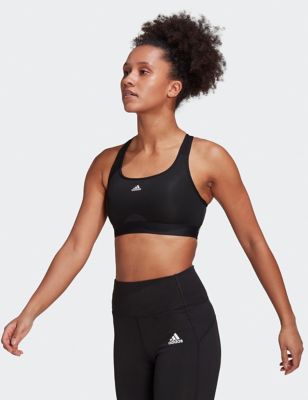 Adidas Women's Powerreact Training Non Wired Sports Bra - XSDD - Black, Black