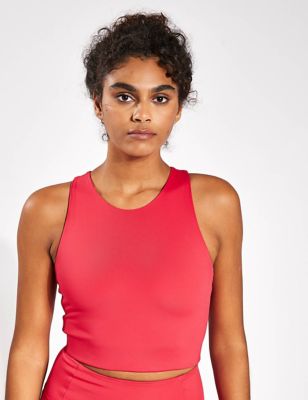 Girlfriend Collective Womens Dylan Non Wired Sports Bra - XS - Cherry Red, Cherry Red