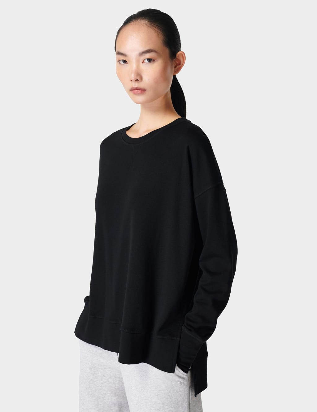 After Class Cotton Blend Longline Sweatshirt