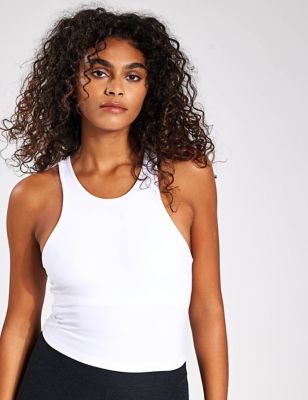 Beyond Yoga Women's Spacedye Refocus Scoop Neck Crop Vest Top - XL - White, White
