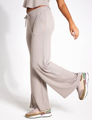 Beyond Yoga Women's Well Travelled Wide Leg Joggers - Putty, Putty
