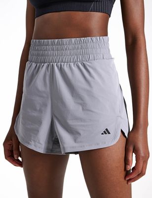 Adidas Womens Pacer Lux Gym Shorts - Grey, Grey,Emerald,Black