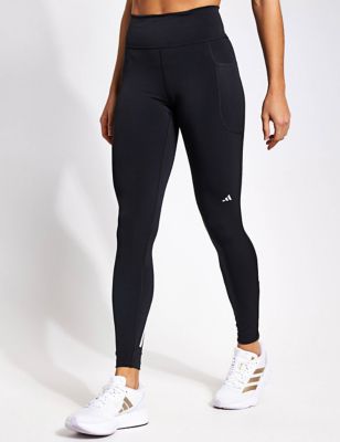 Adidas Women's DailyRun Reflective High Waisted Leggings - M - Black, Black
