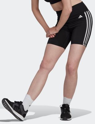 Adidas Women's Train Essentials High Waisted Gym Shorts - Black, Black