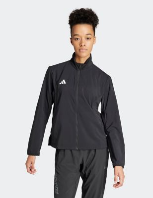 Adidas Womens Adizero Essentials Waterproof Running Jacket - XL - Black, Black