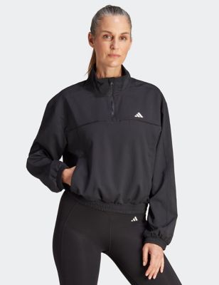 Adidas Womens AEROREADY Train Essentials Sweatshirt - XL - Black Mix, Black Mix