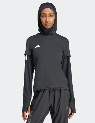 Adidas Womens Adizero Essentials Crew Neck Running T-Shirt - Black, Black