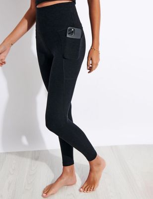 Beyond Yoga Women's Spacedye High Waisted Midi Yoga Leggings - XS - Black, Black