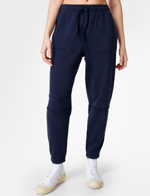 Sweaty Betty Womens Revive Cotton Rich Relaxed Joggers - M - Navy, Navy