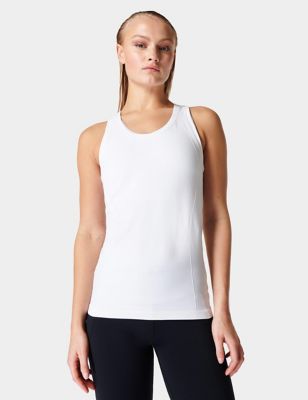 Sweaty Betty Womens Athlete Seamless Fitted Vest Top - XS - White, White,Navy,Bright Blue,Black